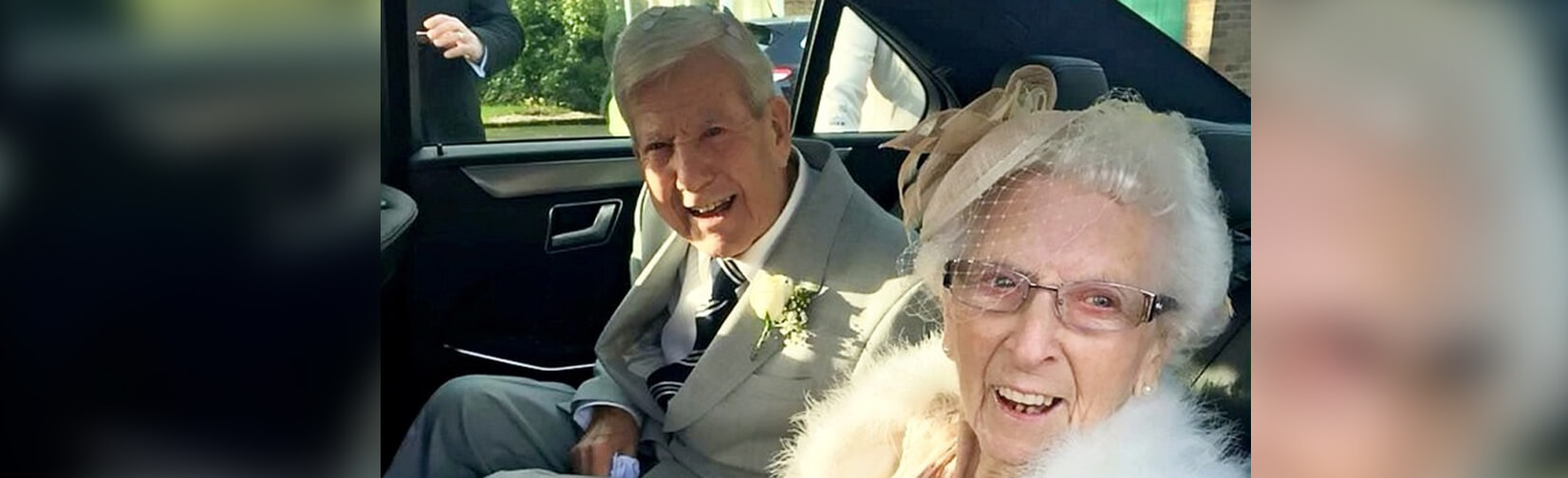 90-year-old groom marries his 96-year-old sweetheart