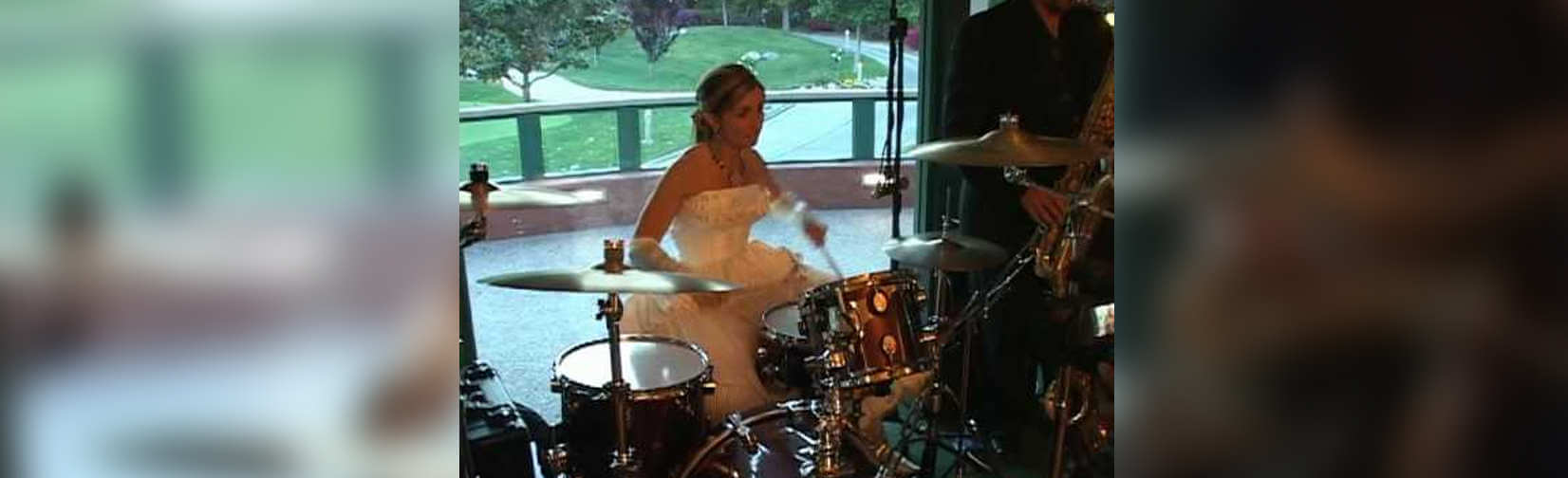 Watch This Bride Rip on a Drum Solo in Her Wedding Gown