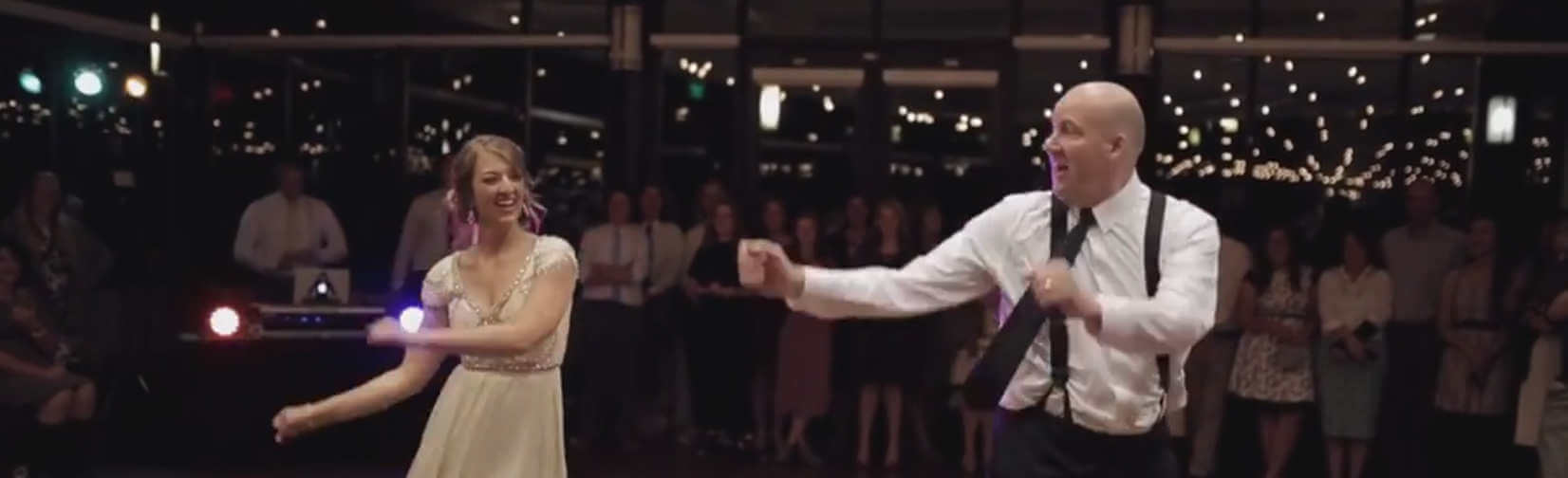 Dad outdances his own daughter at her wedding