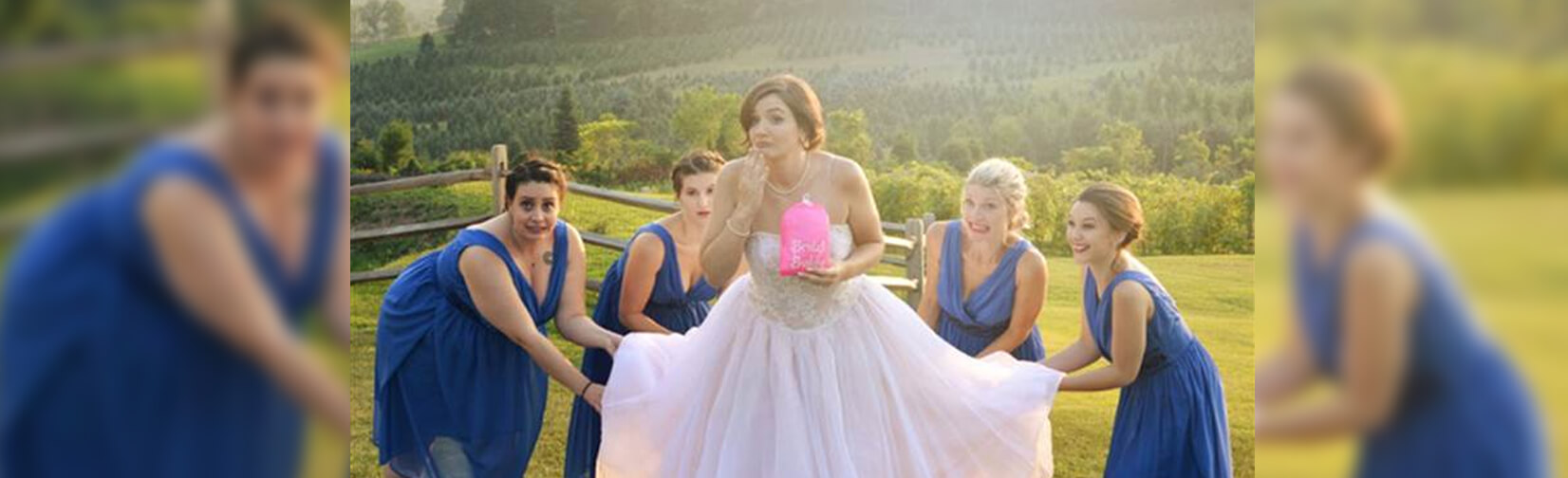 Bridal Buddy allows brides to bag up their dresses so they can use the bathroom