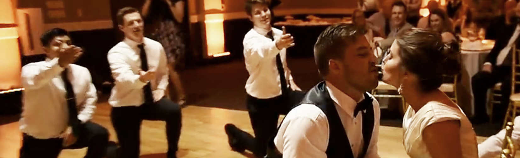 He and his groomsmen blew more than the Bride's mind