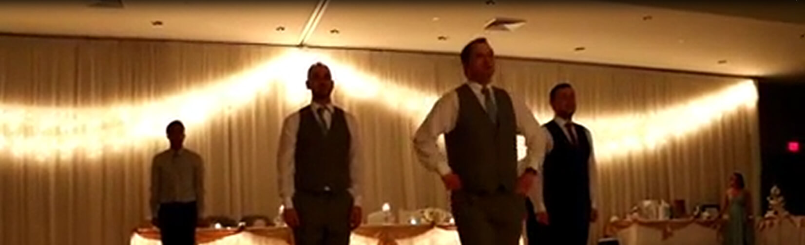 Groom and Groomsmen CLEAR the Wedding Dance Floor