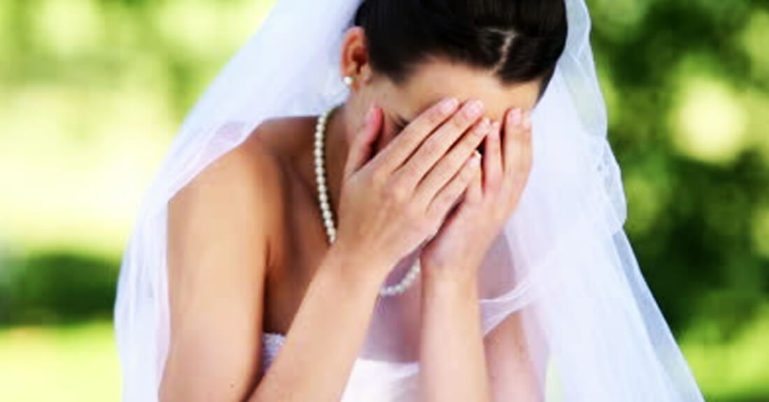 upset bride
